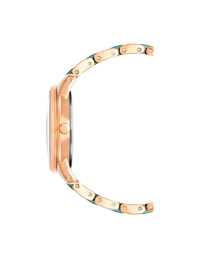 Anne Klein Premium Crystal Ceramic Bracelet Watch Rose Goldtone Women Watches 038 Jewelry