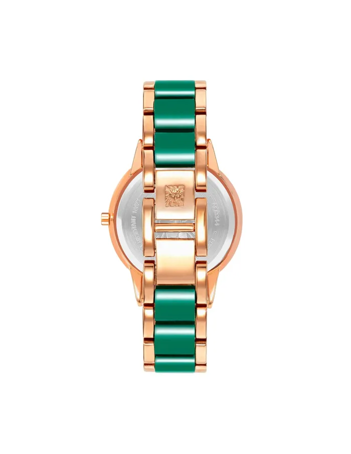 Anne Klein Premium Crystal Ceramic Bracelet Watch Rose Goldtone Women Watches 038 Jewelry