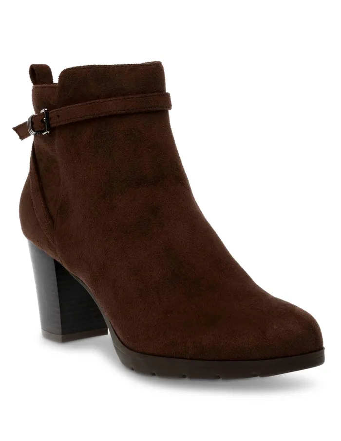 Anne Klein Riah Bootie Dk Brown Ms Women Shoes