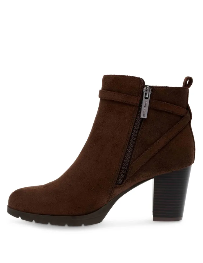 Anne Klein Riah Bootie Dk Brown Ms Women Shoes