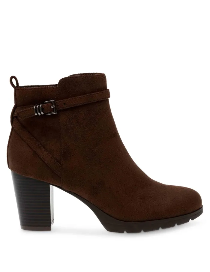 Anne Klein Riah Bootie Dk Brown Ms Women Shoes