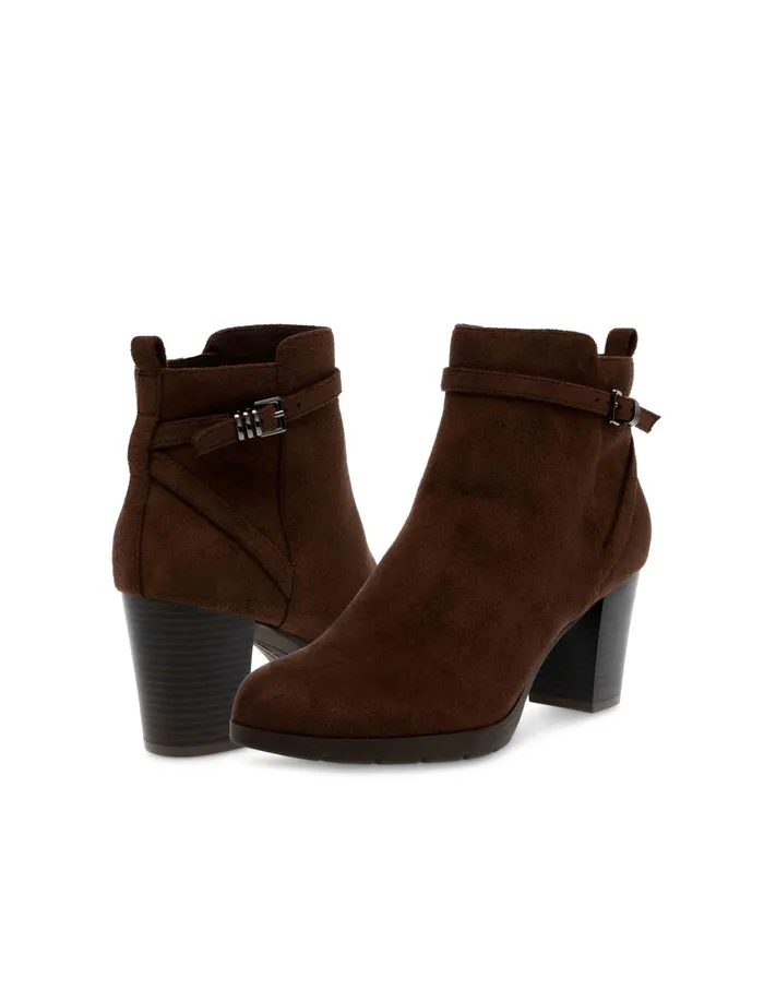 Anne Klein Riah Bootie Dk Brown Ms Women Shoes