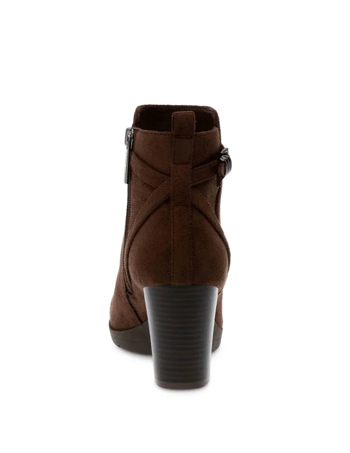 Anne Klein Riah Bootie Dk Brown Ms Women Shoes