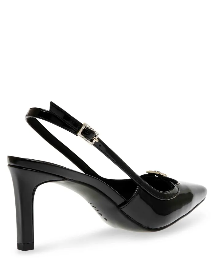 Anne Klein Roxy Sling Back Dress Pump Black Patent Women Shoes