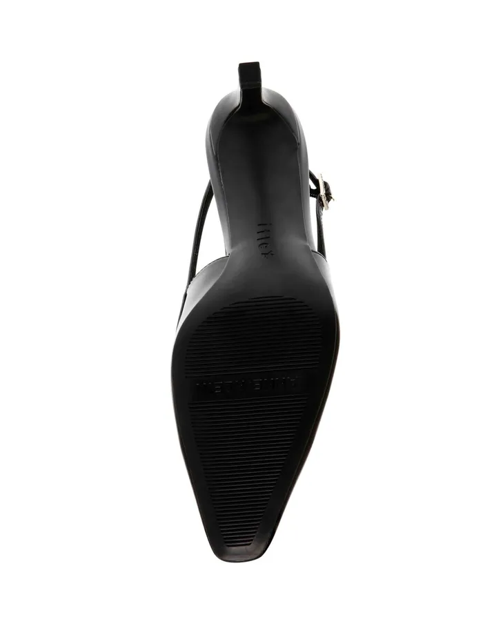 Anne Klein Roxy Sling Back Dress Pump Black Patent Women Shoes