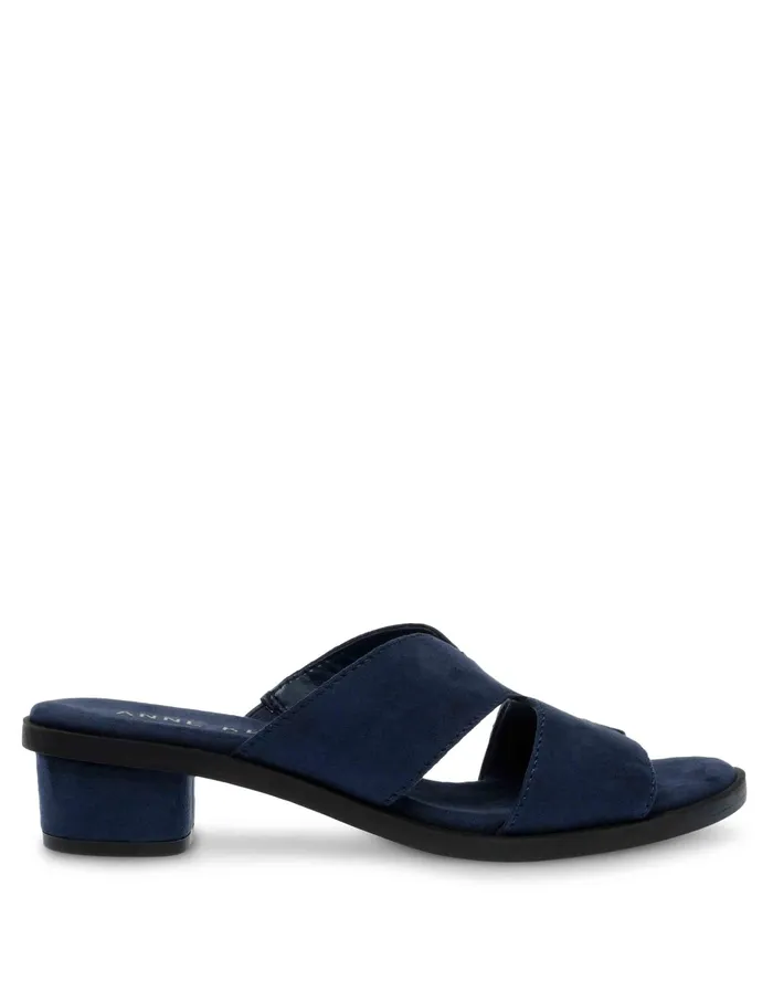 Anne Klein Timmy Sandal Navy Ms Women Shoes
