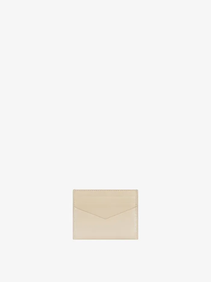 Antigona Card Holder In Box Leather Natural Beige Women Givenchy Wallets and Card Holders