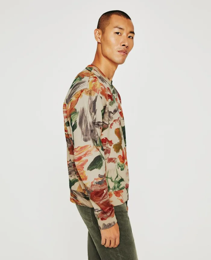 Arc Crew Garden Camo Neutral Multi Men AG Jeans Sweatshirts Arc Crew Garden Camo Neutral Multi Men AG Jeans Sweatshirts