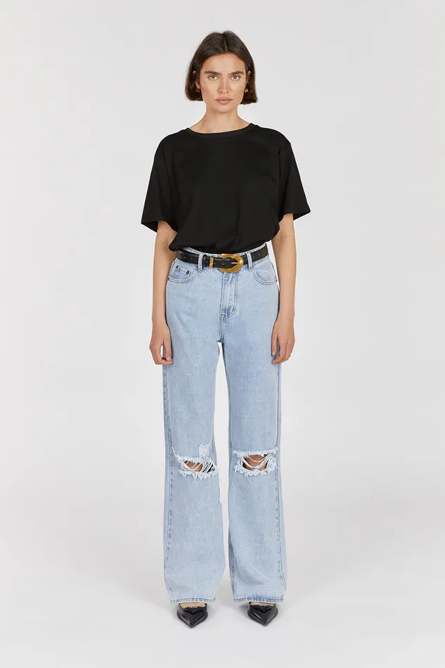 ARCHIE BLUE HIGH RISE RIPPED JEAN Women DISSH Jeans