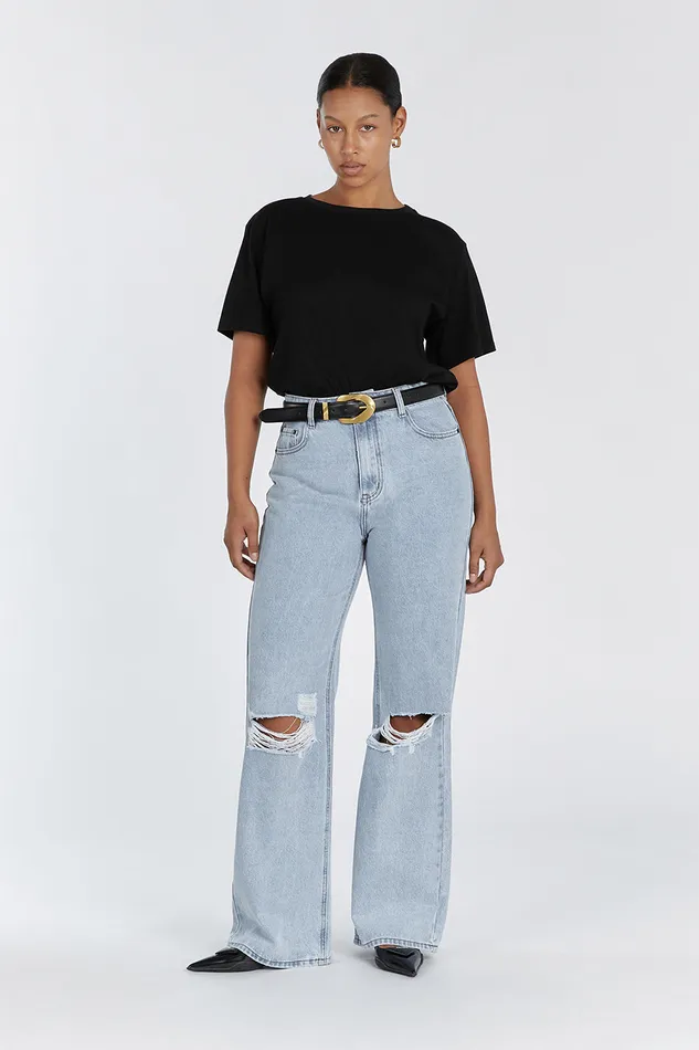 ARCHIE BLUE HIGH RISE RIPPED JEAN Women DISSH Jeans