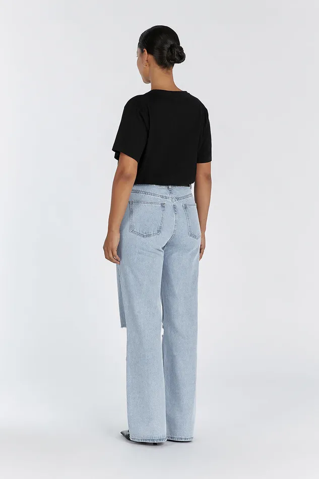 ARCHIE BLUE HIGH RISE RIPPED JEAN Women DISSH Jeans