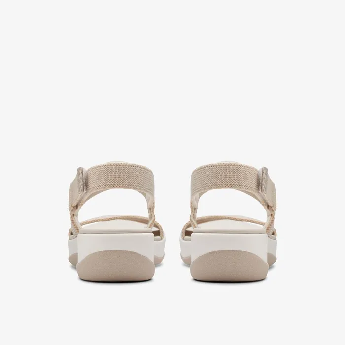 Arla Stroll Beige Combination Women Clarks Sandals and Flip Flops