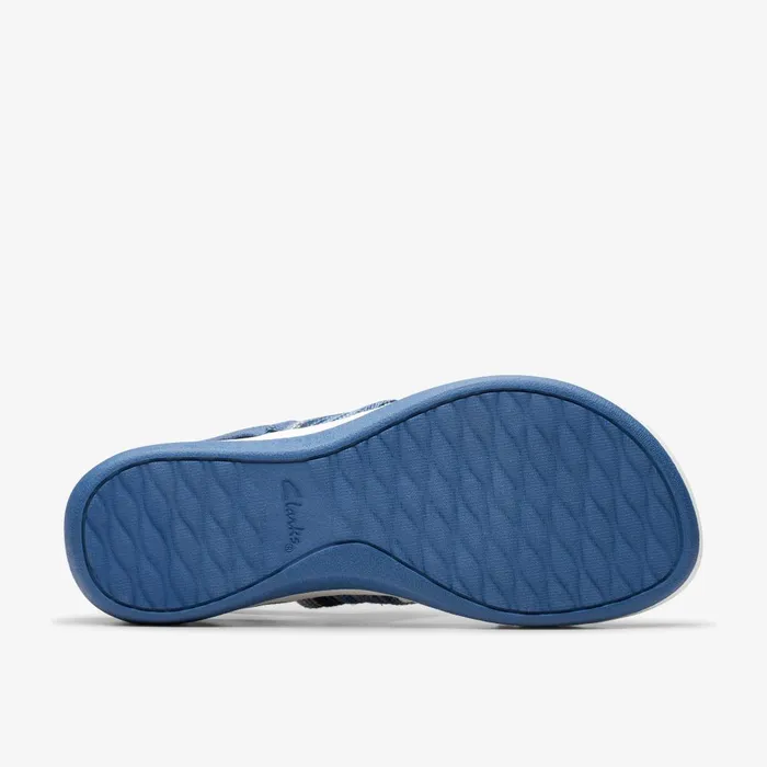Arla Stroll Blue Combination Women Clarks Sandals and Flip Flops