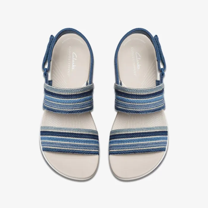 Arla Stroll Blue Combination Women Clarks Sandals and Flip Flops