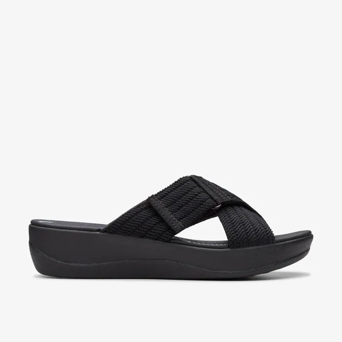 Arla Wave Black Women Clarks Wedges