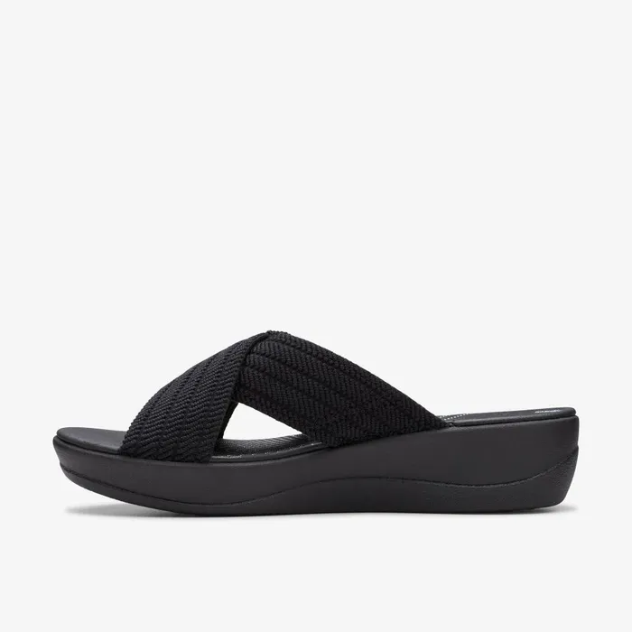 Arla Wave Black Women Clarks Wedges