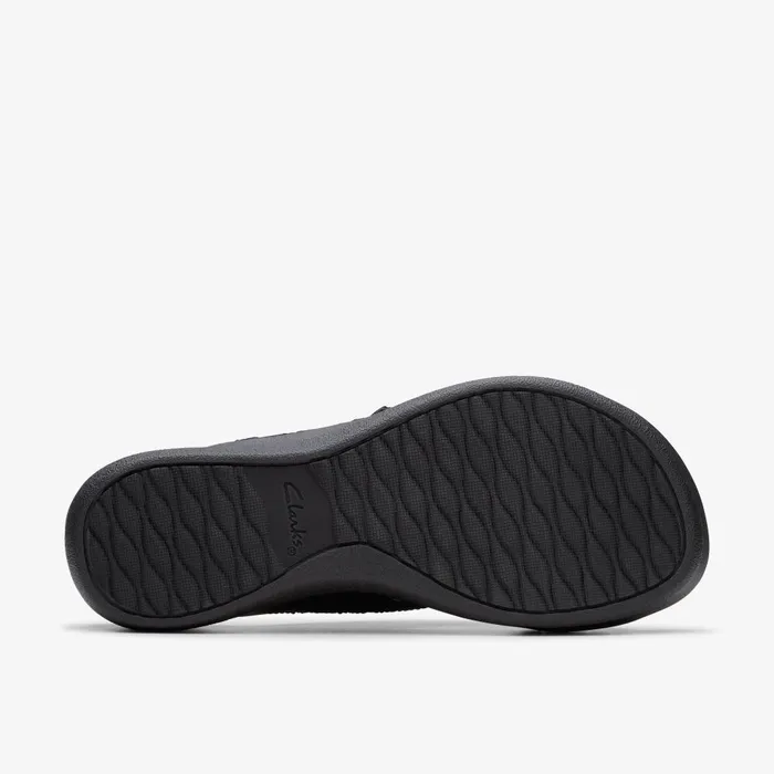 Arla Wave Black Women Clarks Wedges