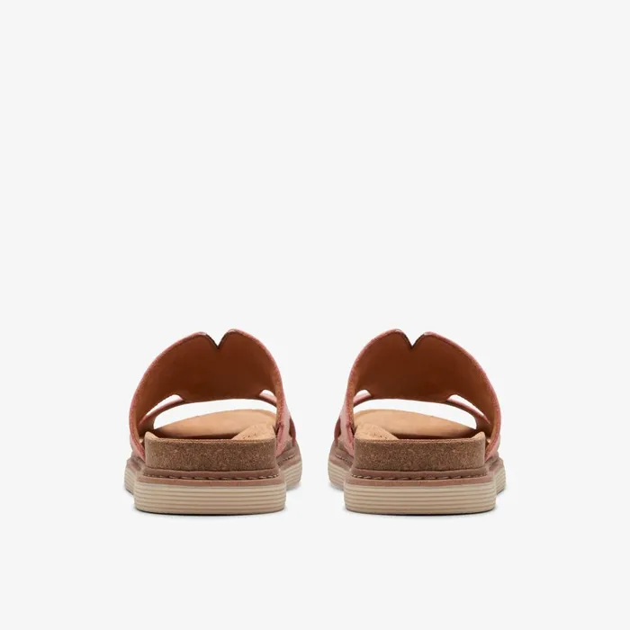 Arwell Walk Peach Nubuck Women Clarks Sandals and Flip Flops