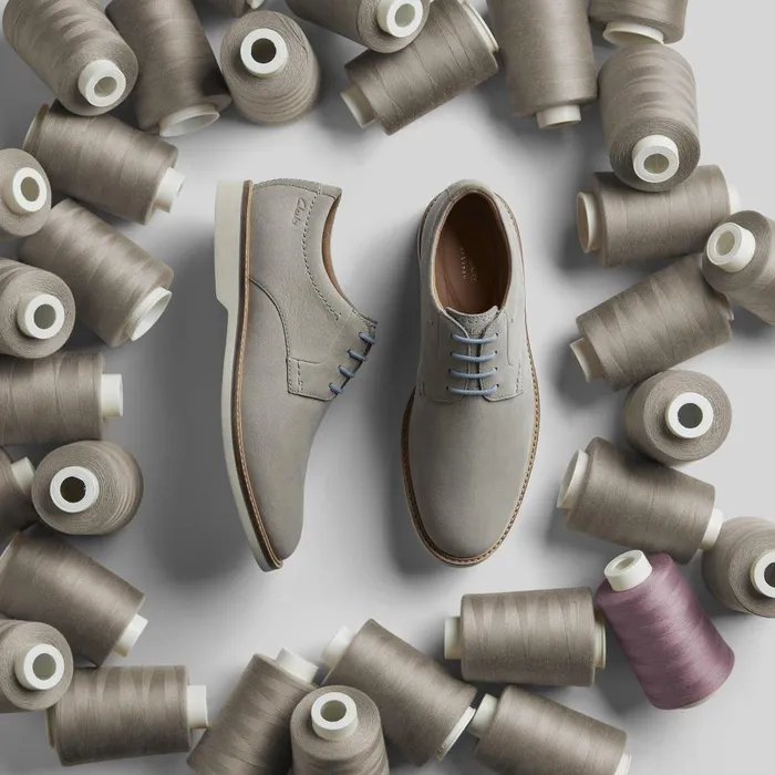 Atticus LT Lace Grey Nubuck Men Clarks Casual Dress Shoes