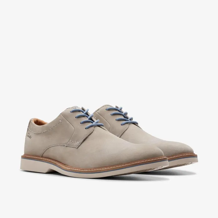 Atticus LT Lace Grey Nubuck Men Clarks Casual Dress Shoes