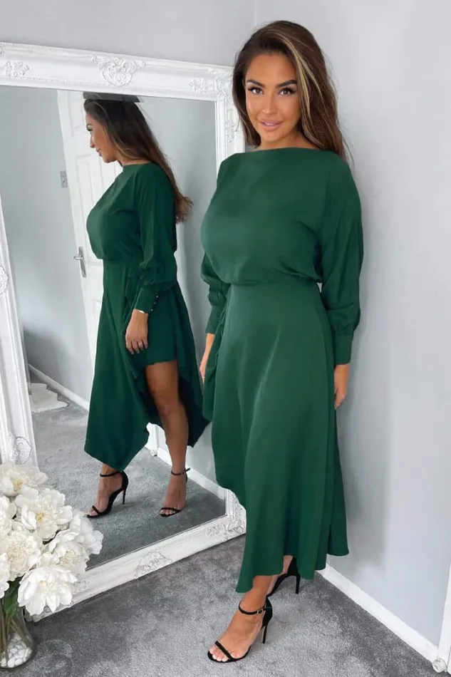 AX Paris Teal High Low Skirt Midi Dress Dresses