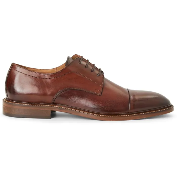 Aydin Cap Toe Leather DerbyCognac Men Bruno Magli Laceups and Oxfords