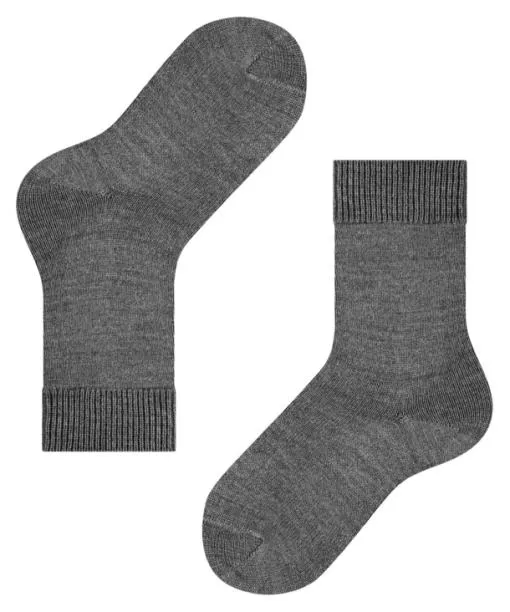 Babies and Kids Comfort Wool Kids Socks Dark Grey FALKE Socks