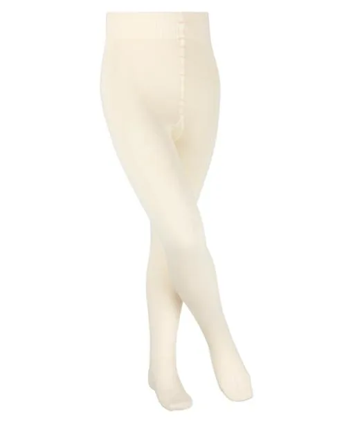 Babies and Kids Comfort Wool Kids Tights Woolwhite FALKE Tights and Leggings
