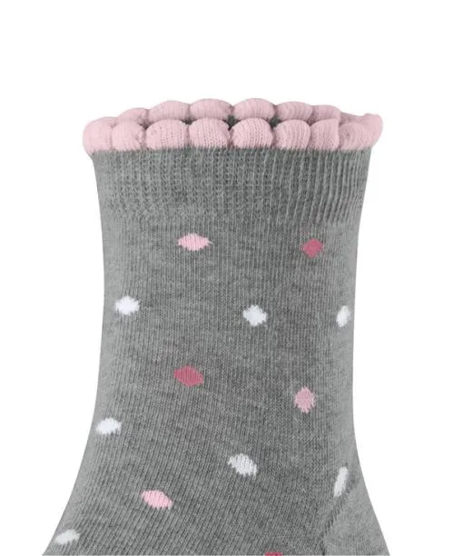 Babies and Kids Multidot Kids Short Sock Light Grey FALKE Socks