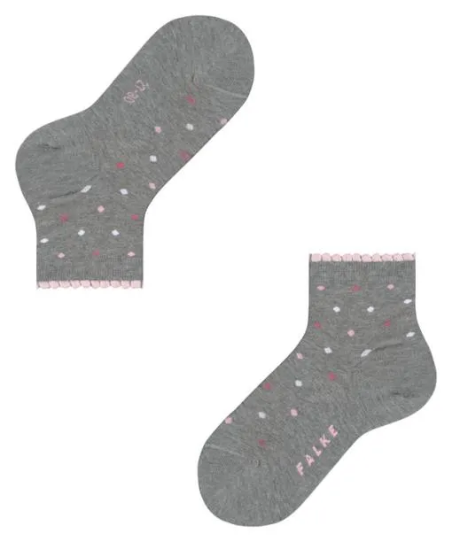 Babies and Kids Multidot Kids Short Sock Light Grey FALKE Socks