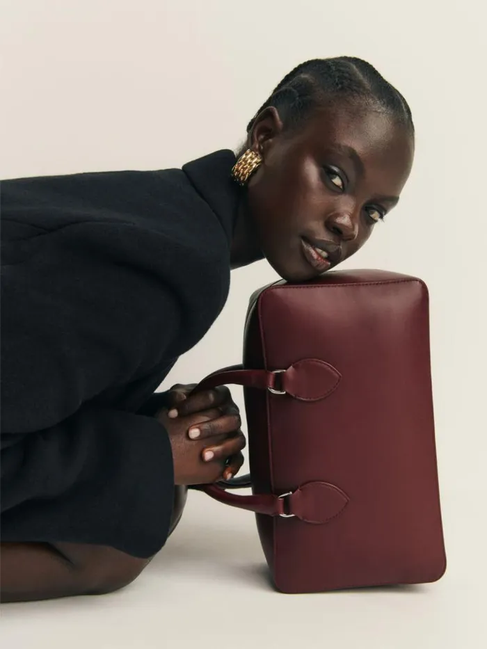 Bags The Reformation Medium Patrizia Bag Ruby Leather