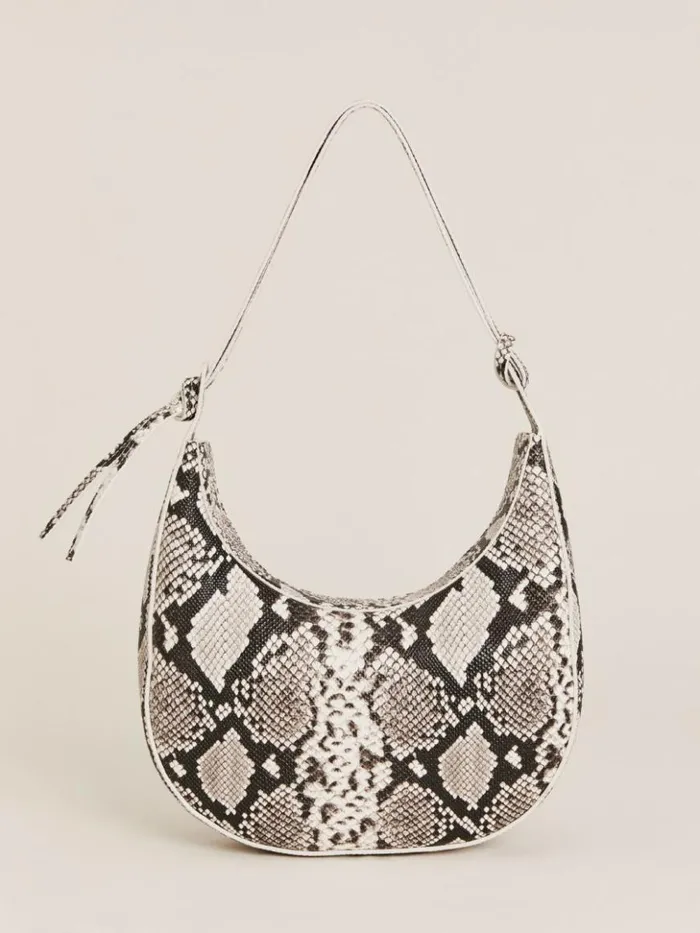 Bags The Reformation Medium Rosetta Shoulder Bag Roccia Snake