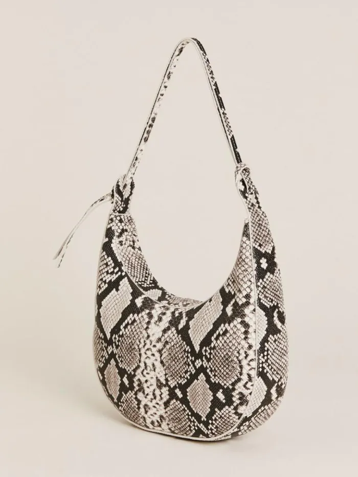 Bags The Reformation Medium Rosetta Shoulder Bag Roccia Snake