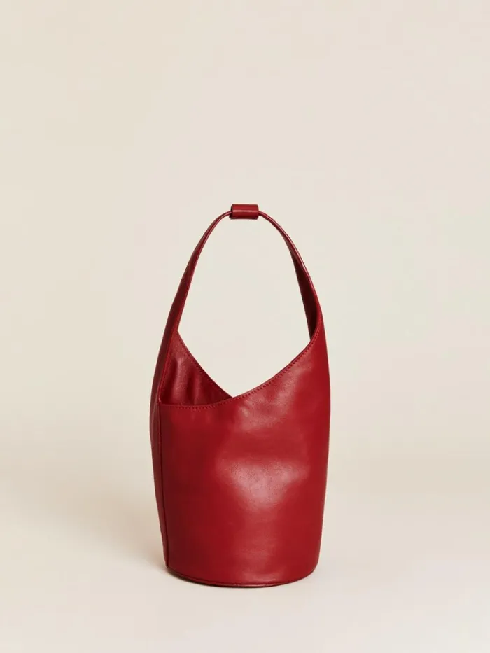 Bags The Reformation Small Silvana Bucket Bag Lipstick Leather