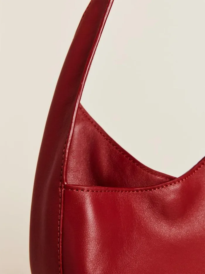 Bags The Reformation Small Silvana Bucket Bag Lipstick Leather