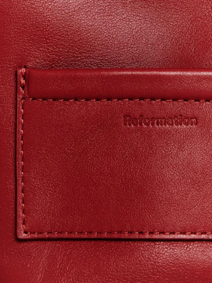 Bags The Reformation Small Silvana Bucket Bag Lipstick Leather