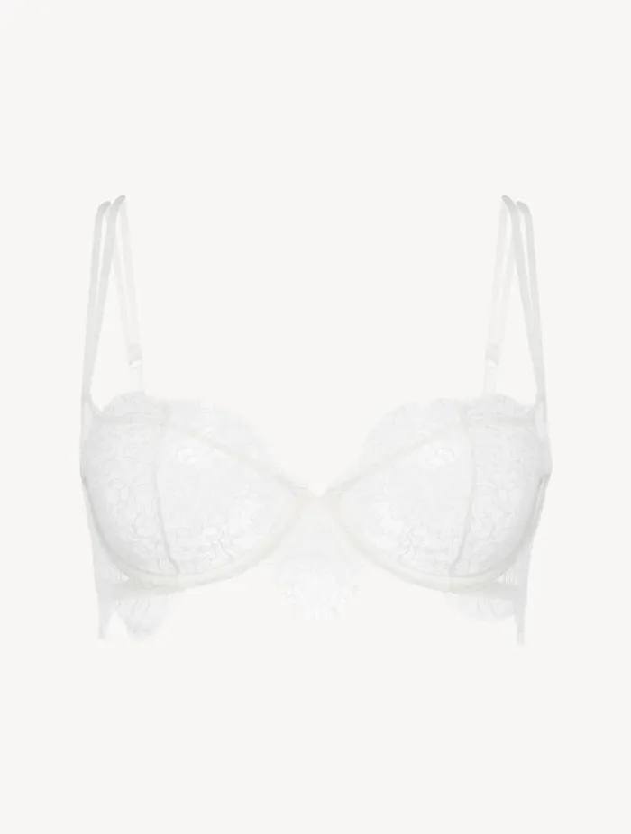 Balconette Bra With Lace In Natural Lingerie La Perla Balconette