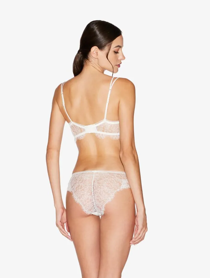 Balconette Bra With Lace In Natural Lingerie La Perla Balconette
