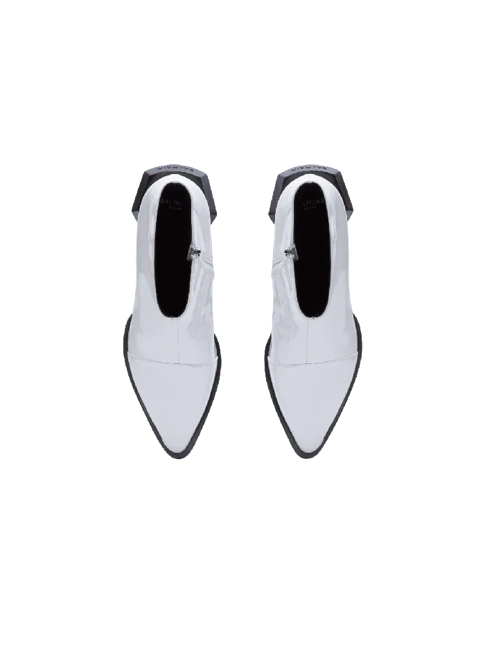 Balmain Boots And Rangers Men Billy Patent Leather Ankle Boots White