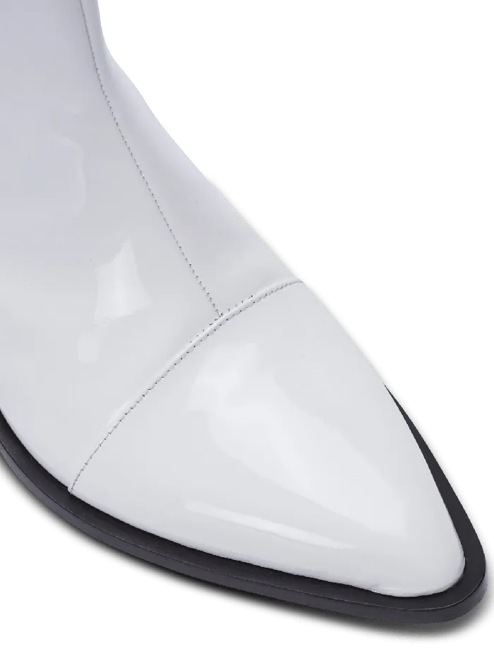 Balmain Boots And Rangers Men Billy Patent Leather Ankle Boots White