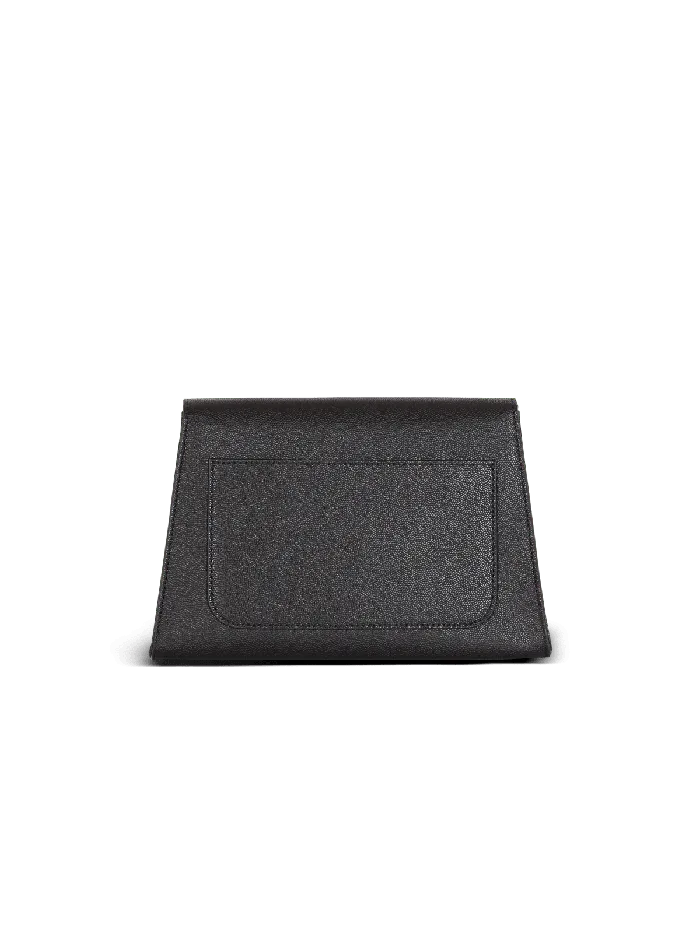 Balmain Clutches Women Emblegraveme Flap Grained Calfskin Bag Black