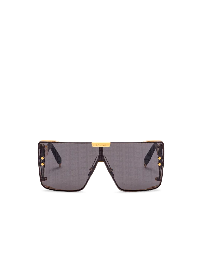Balmain Eyewear WomenMen Wonder Boy Monogram Sunglasses Black