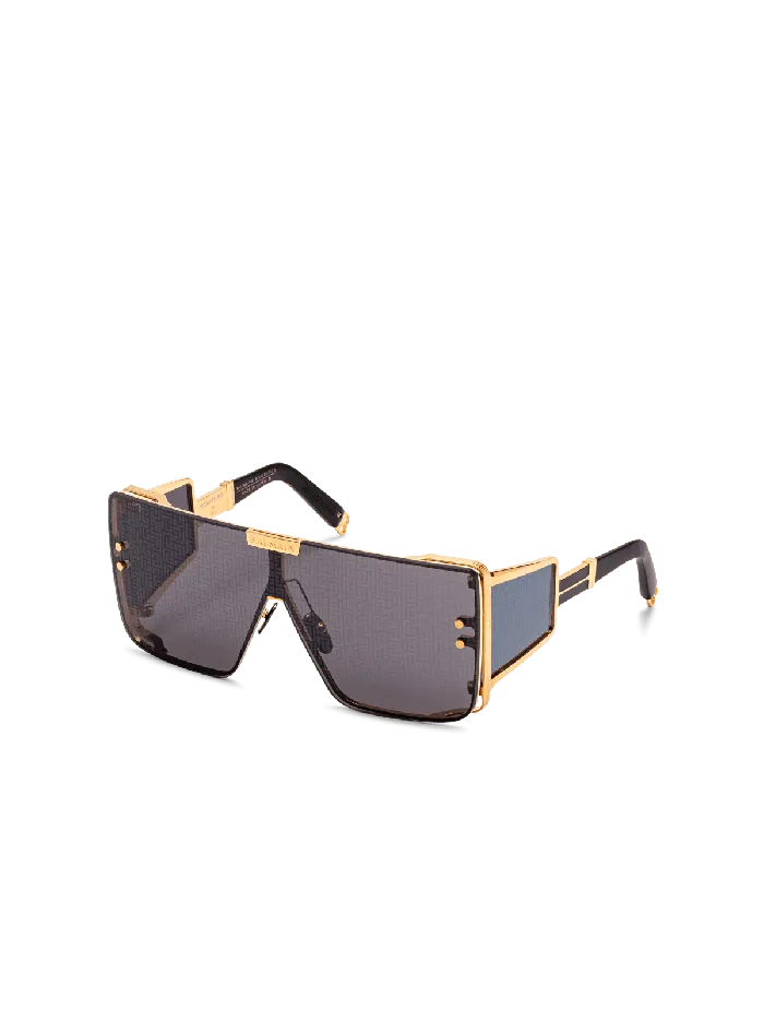 Balmain Eyewear WomenMen Wonder Boy Monogram Sunglasses Black