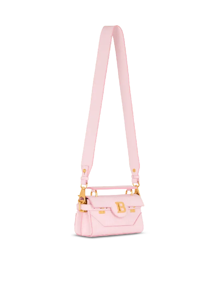 Balmain Handbags Women BBuzz 19 Bag In Grained PB Labyrinth Leather Pink