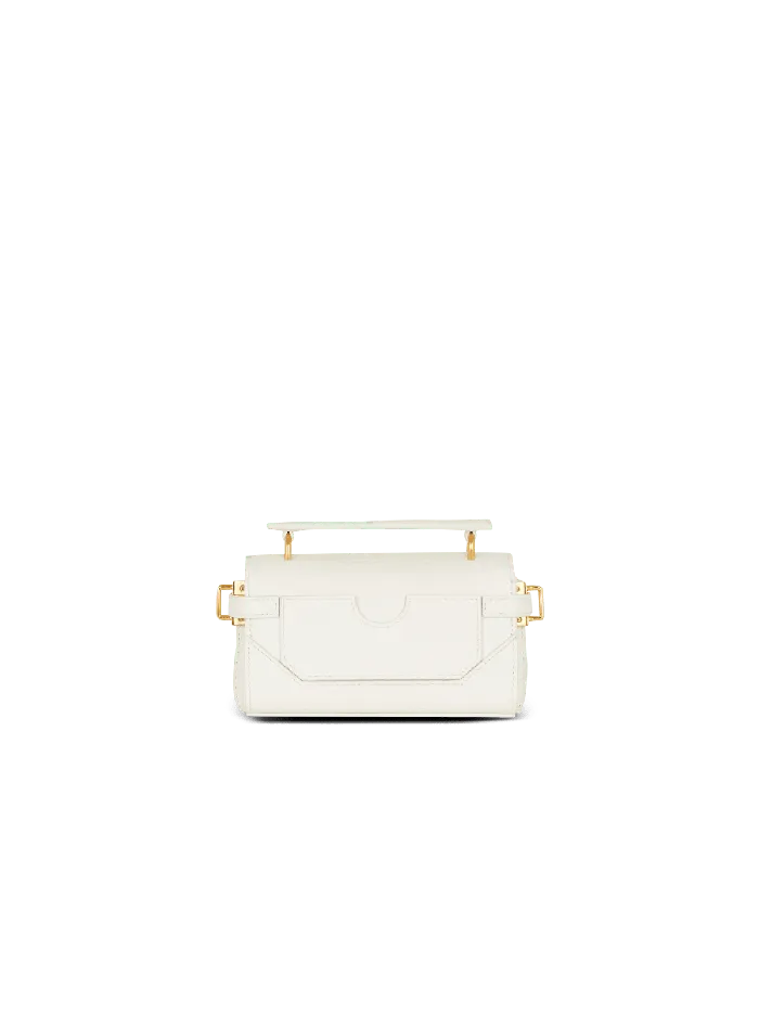 Balmain Handbags Women BBuzz 19 Monogram Grained Leather Bag Beige