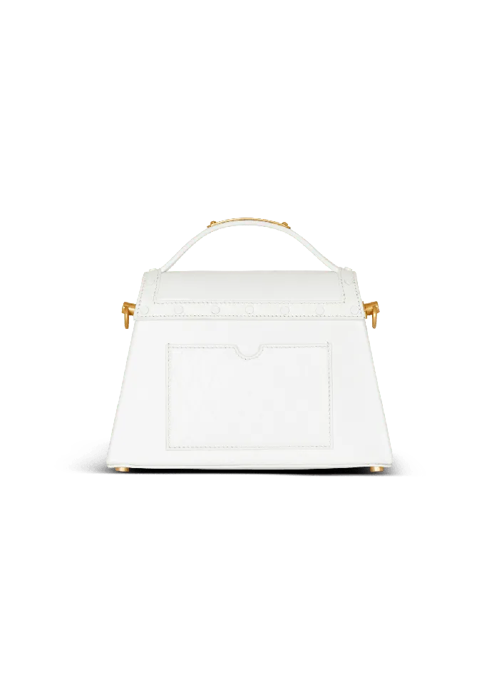 Balmain Handbags Women BBuzz Dynasty Bag In Diamondembossed Calfskin White