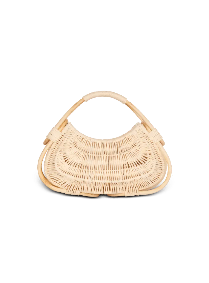 Balmain Handbags Women Medium Jolie Madame Wicker Basket Bag Beige