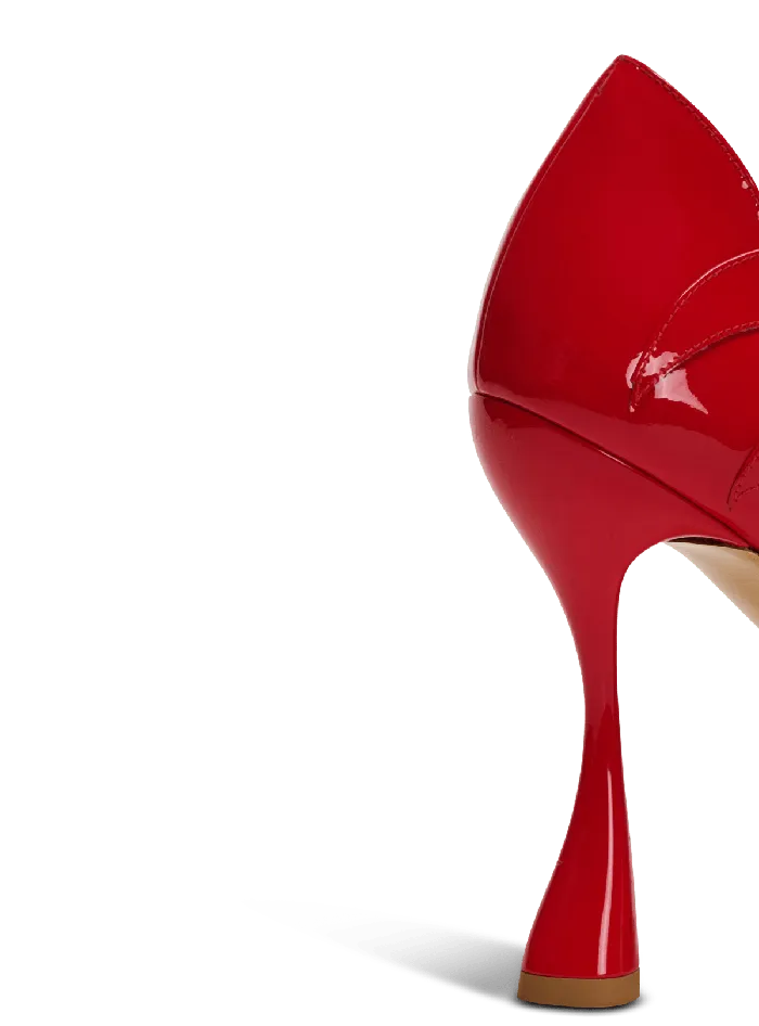 Balmain High Heels and Pumps Women Heeled Eden Sandals In Patent Leather Red