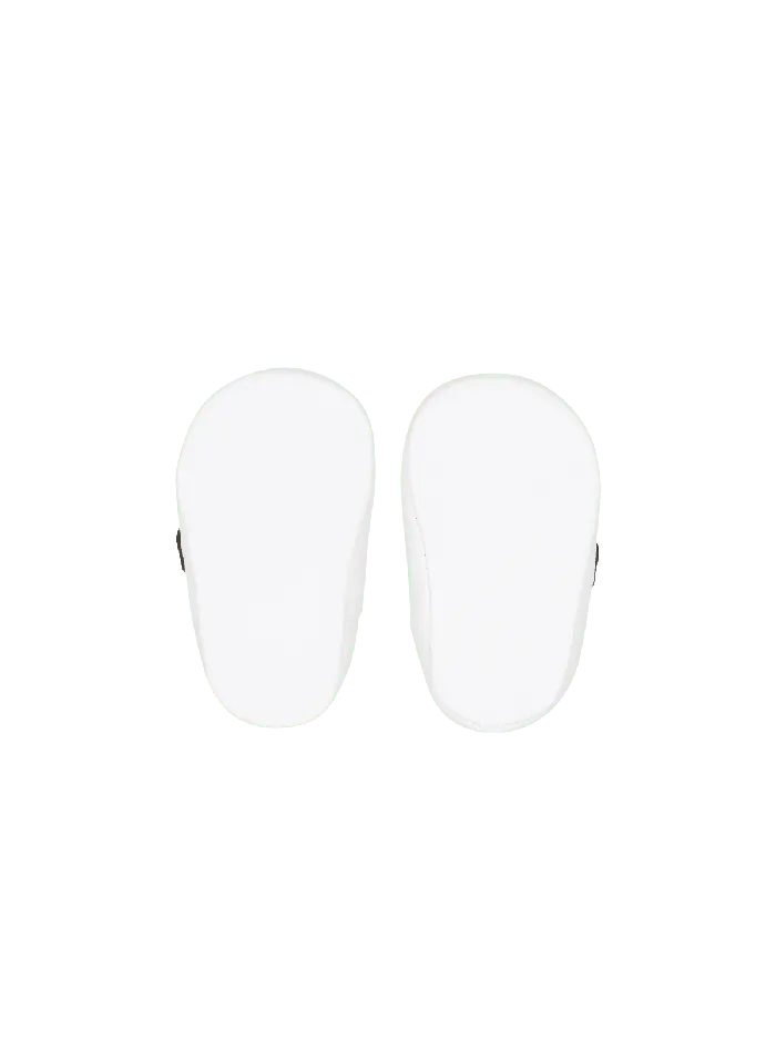 Balmain Kids Velcro Trainers White
