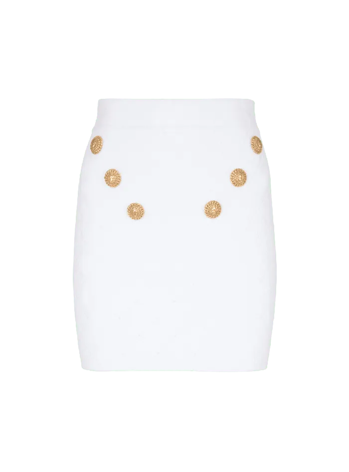 Balmain Knitwear Women 6button Knit Skirt White